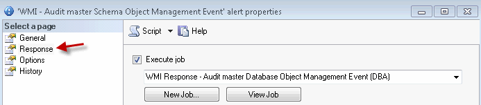 master DB object modification Alert's response