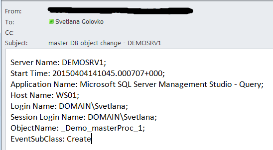 CREATE OBJECT E-mail