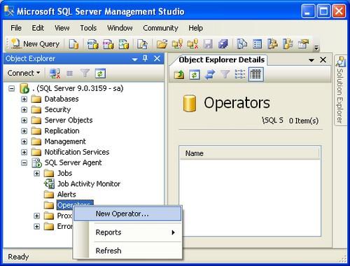 new sql server operator