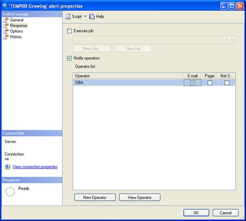create new sql server alert