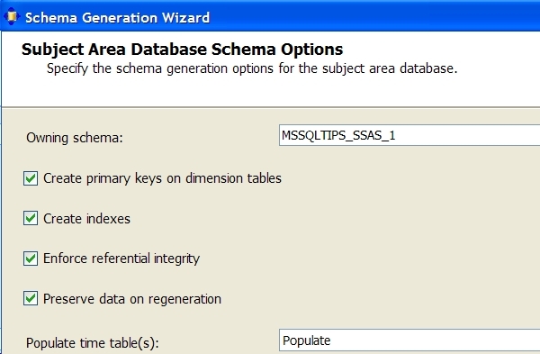 schema options