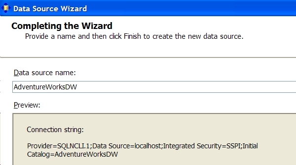 completing the wizard