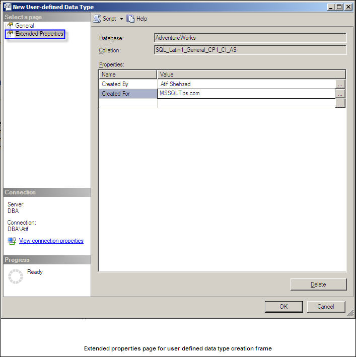 SSMS UserDefinedDataType 3