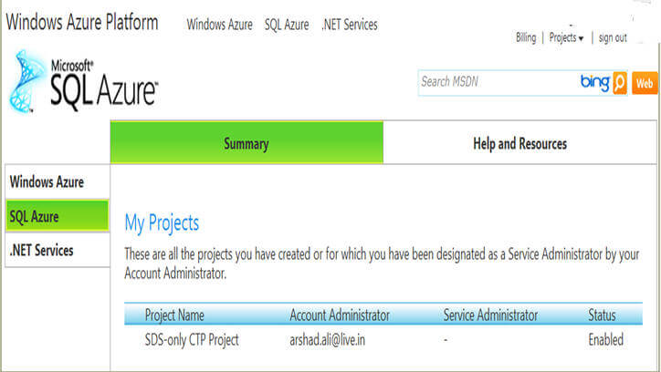 sql azure
