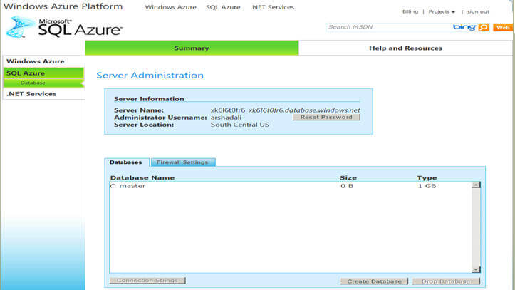 windows azure platform