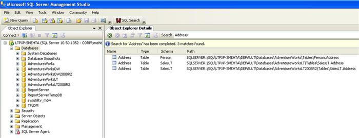 As a part of the enhancements in SSMS 2008, object explorer details window has a nice object search toolbar 