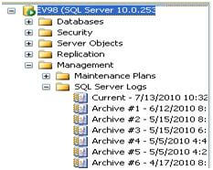 check the error log using SSMS object explorer
