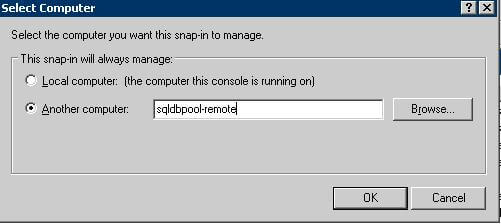 The first option is to use the Services application to control the services on a remote server