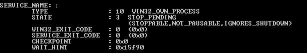 This command will stop the SQL Server service on server "\\computer100".