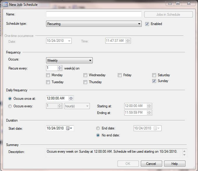 setup one job to run on multiple days 