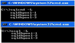 use the sqlcmd-L to check that sql server is in the network