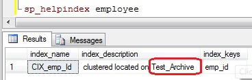 verify the filegroup has changed