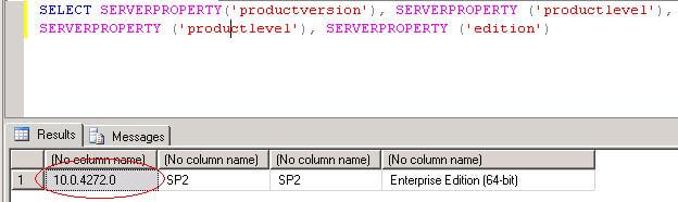 sql server version edition information