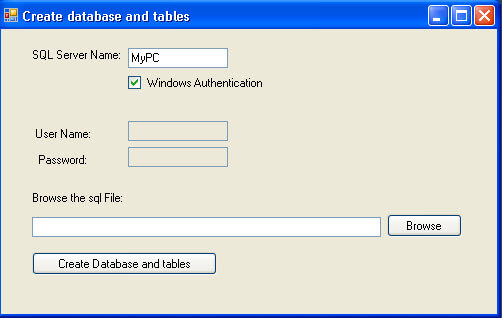 Select the SQL Server Name