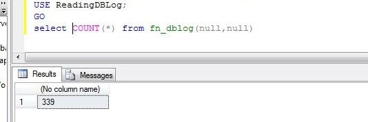 No of rows generated during creating a db and table