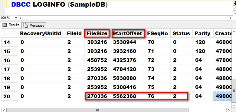 Simply used DBCC LOGINFO with PowerShell to retrieve the VLFs in the log file