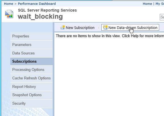 Click New Data-Driven Subscription button to launch the Data-Driven Subscription wizard.