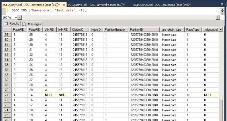 Test_Data table saved on which data files