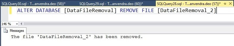 Remove target SQL Server data file