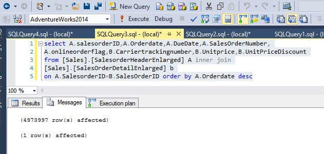 SQL Server Query Results 