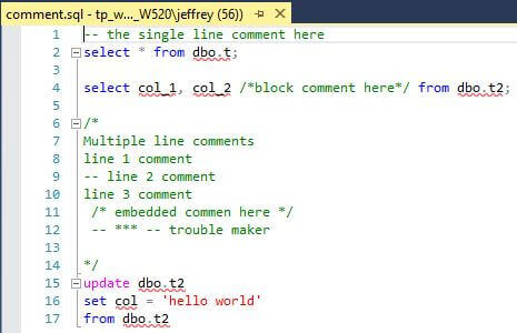 comment script