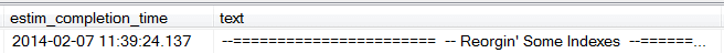 query results
