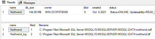 northwind sp help db