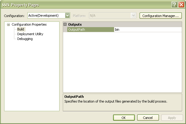 ssis property pages