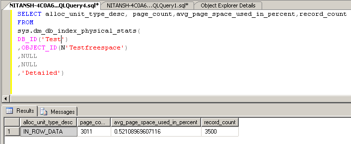 run a dbcc cleantable command