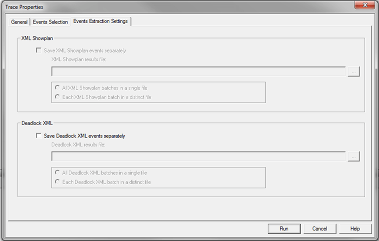 store deadlock data in xml files