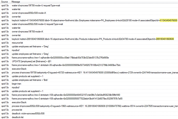 trace flag 1222 output
