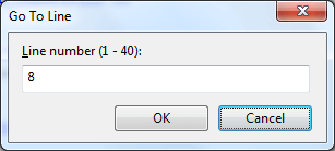 Specify Value of the line number in SQL Server Management Studio