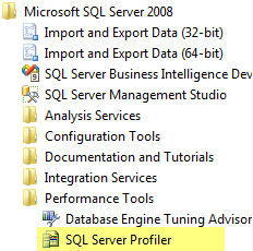 launch Profiler from the Windows menu