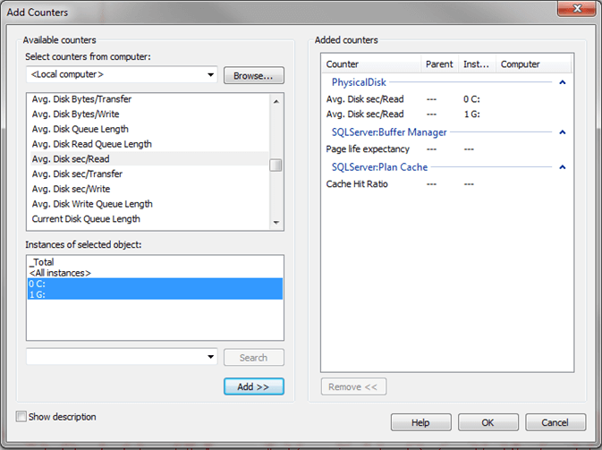 adding performance monitor counters