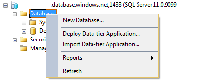 Azure database
