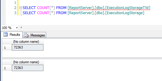 We can now query the COUNT on both tables and they should match