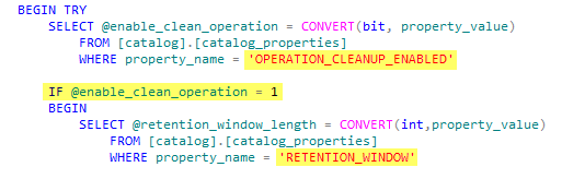 Operation cleanup is enabled