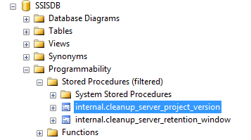 The SSIS Catalog keeps project versions