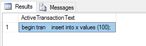 Code for Active Transaction in SQL Server