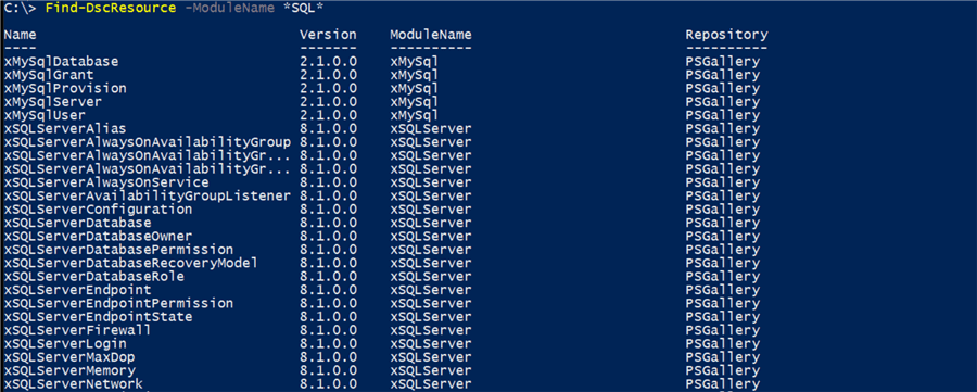 Find Resources using Find-DscResource 