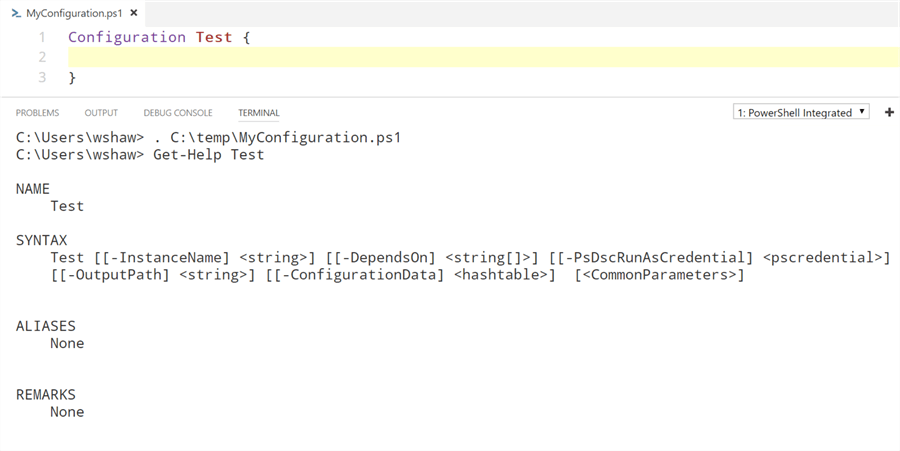 configuration test