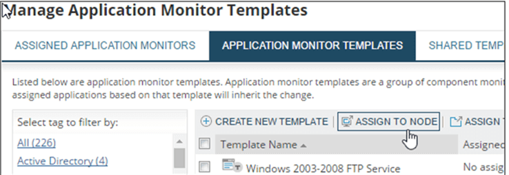 Add Template - Description: Add Template to a Node.