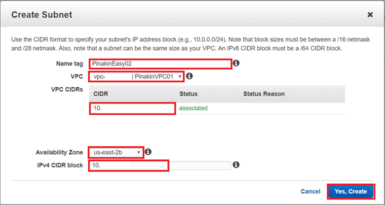 Create all other subnets same way to create multiple subnets. - Description: Create all other subnets same way to create multiple subnets. Other subnets can be placed into same availability zone or different availability zone. Here I have created second subnet in different availability zone.