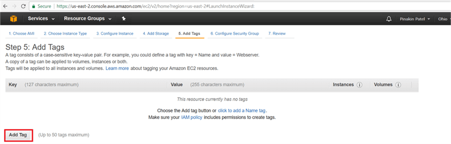 On Add Tag page,  click on Add Tag.  - Description: On Add Tag page,  click on Add Tag. 