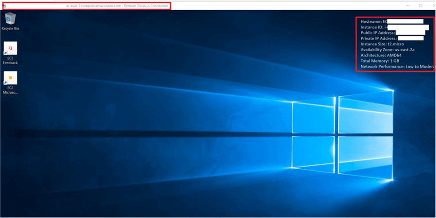 Finally, Amazon Web Services Server Instance connects thru RDP. - Description: Finally, Amazon Web Services Server Instance connects thru RDP.