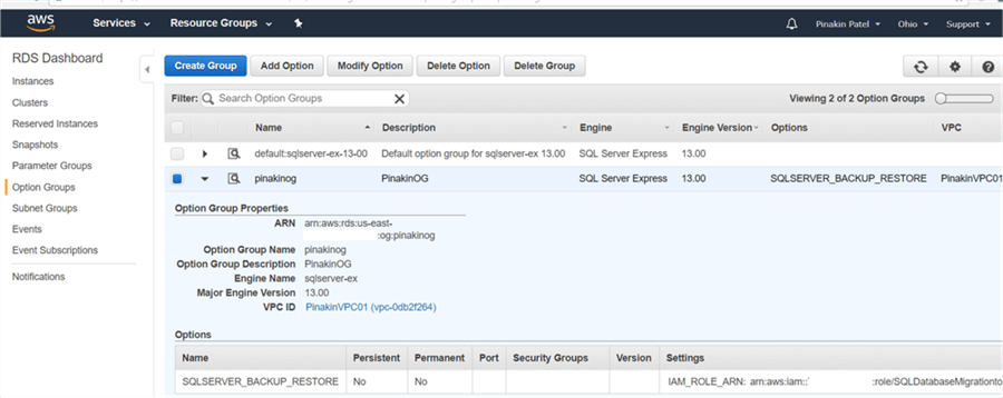 On option Groups page newly added option feature will appear shown below. - Description: On option Groups page newly added option feature will appear shown below.