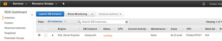On Instance page, we will see message appearing as Instance creating state. - Description: On Instance page, we will see message appearing as Instance creating state.