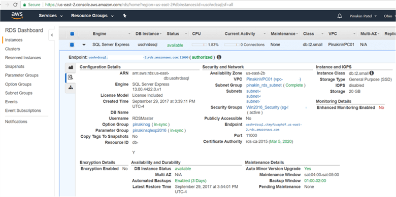 On Instances page, the Instance is available the status and AWS Instance is up and running. - Description: On Instances page, the Instance is available the status and AWS Instance is up and running.