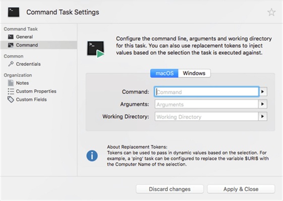 RoyalTSX Command Task