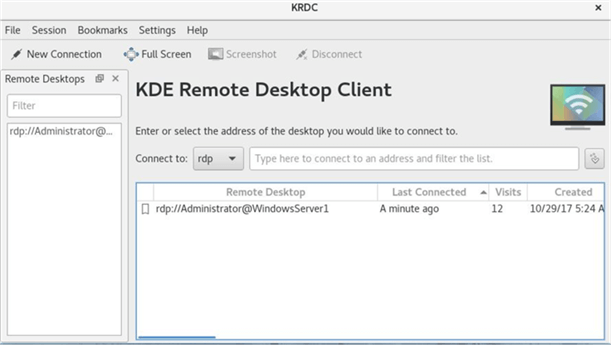 KRDC Main Interface